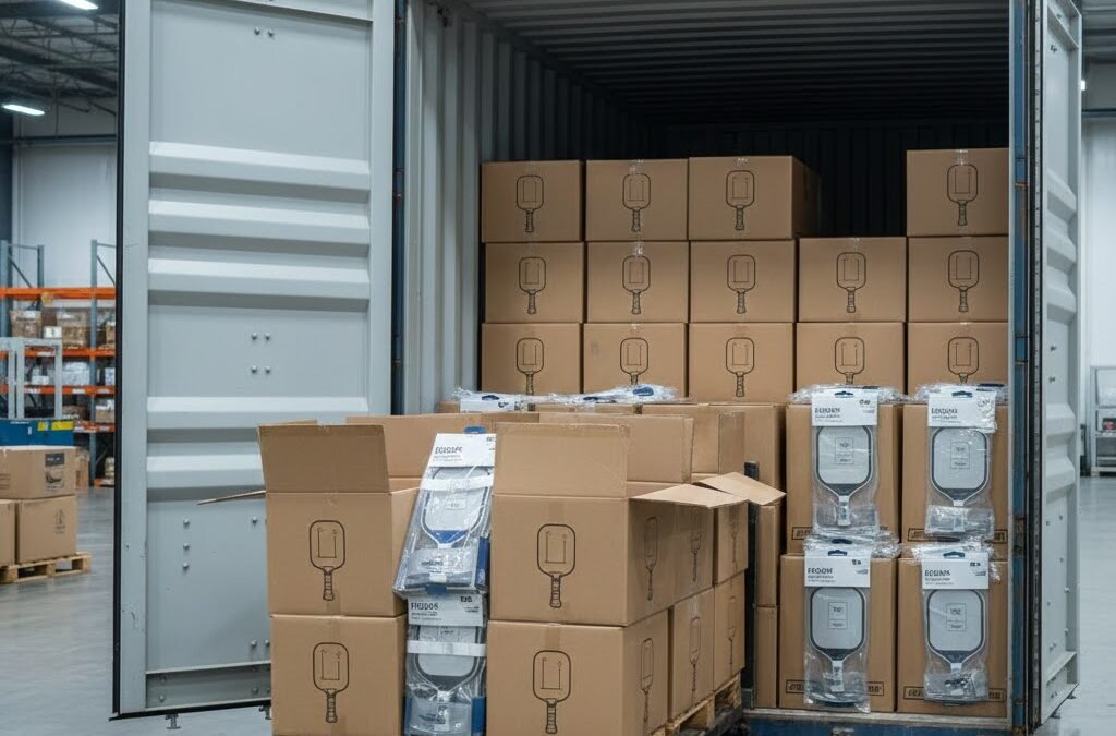 shipping and logistics for bulk pickleball paddle imports