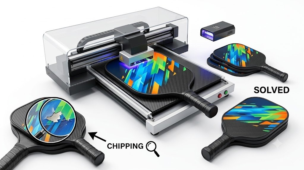 how to solve UV Graphic Chipping on Cold-Pressed pickleball paddle