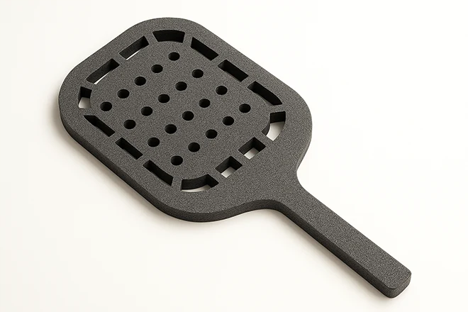 Molded expanded polypropylene bead foam used as a pickleball paddle core