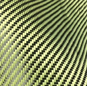 Aramid fibre cloth in its natural golden yellow colour