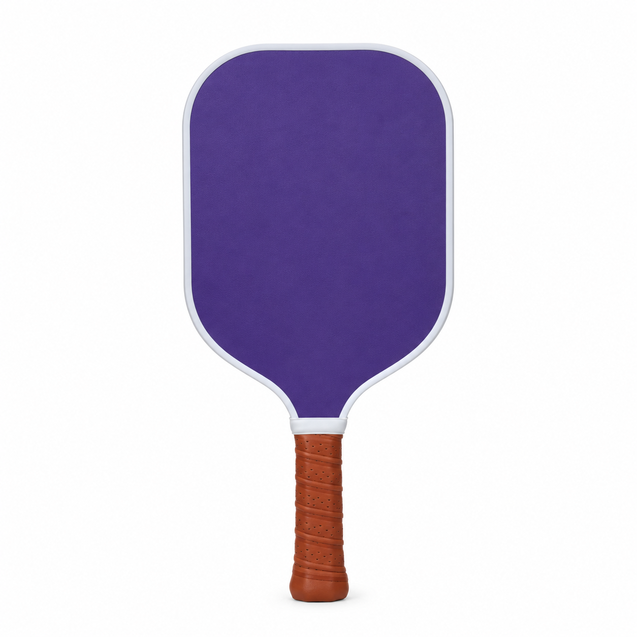 Purple pickleball paddle with a black edge guard and grip, built by a Shenzhen OEM factory